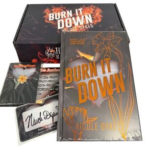 Nicole Dykes Burn It Down His Obsession Book Box Signed Hardcover Exclusive NEW